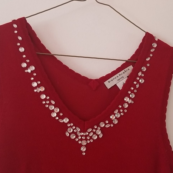 Rhinestoned short sleeve blouse - Picture 2 of 4